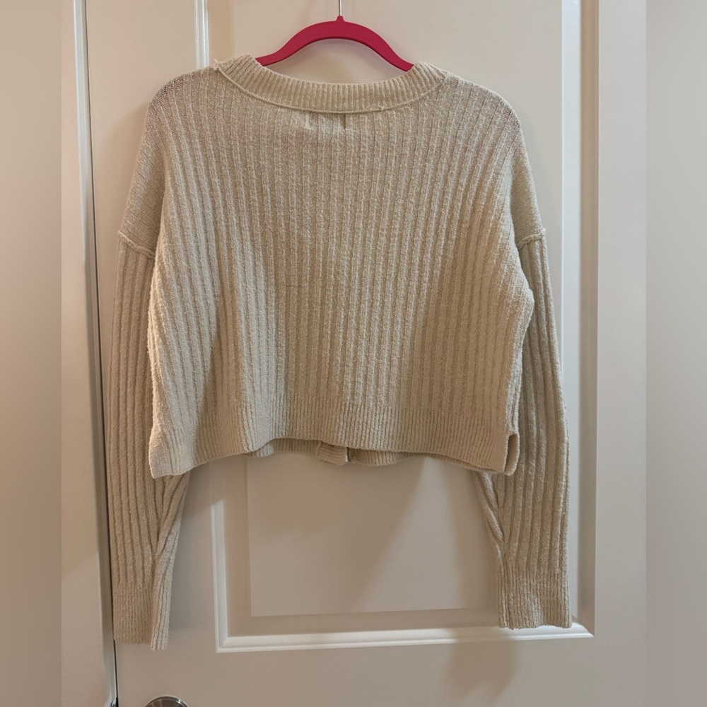 Cream Button-Up Sweater - Picture 3 of 8